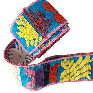 Vintage Central American  Handmade Multicolor Belt/Guitar Strap.